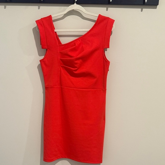 bebe Asymmetrical Red Dress - Picture 1 of 3